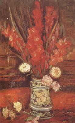 Vincent Van Gogh Vase with Red Gladioli (nn04) oil painting picture